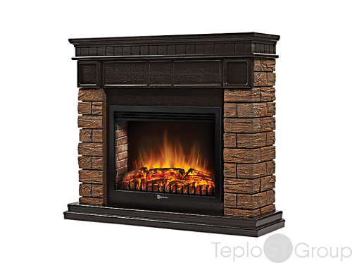 Портал Firelight Bricks Wood 30 камень темный, шпон венге фото 2