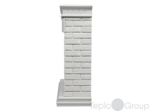 Портал Firelight Bricks 30 камень белый, белая эмаль фото 4