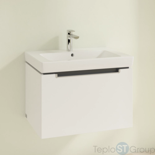 Тумба под раковину Villeroy & Boch Subway 2.0 637 x 420 x 454 mm A68800DH 1 выдвижной ящик, Glossy White - купить с доставкой по России фото 5