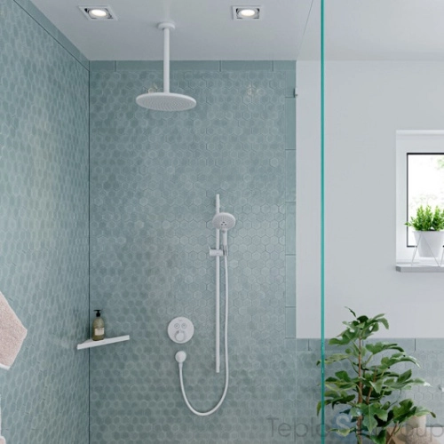 Штанга для душа 90 см Hansgrohe Unica S Puro 28631700 белая матовая - купить с доставкой по России фото 5