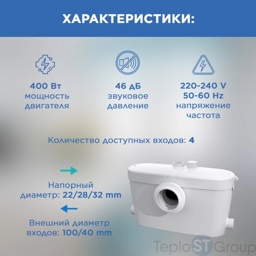 Канализационная установка SFA SANIACCESS 3 - купить с доставкой по России фото 15