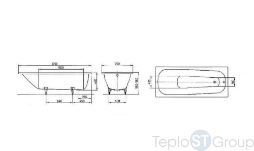 Стальная ванна Kaldewei Saniform Plus 175x75 easy-clean 112200013001 mod. 374 - купить с доставкой по России фото 3