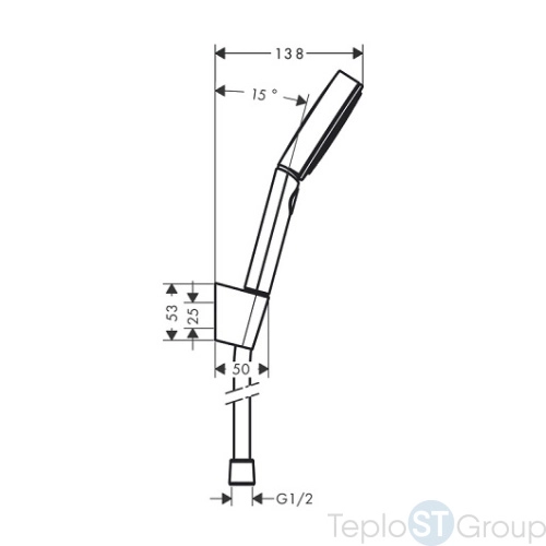 Душевой набор Hansgrohe Pulsify Select S 105 3jet Relaxation 24303670 со шлангом 160 см, черный матовый - купить оптом у дилера TeploSTGroup по всей России ✅ ☎ 8 (800) 600-96-13 фото 4