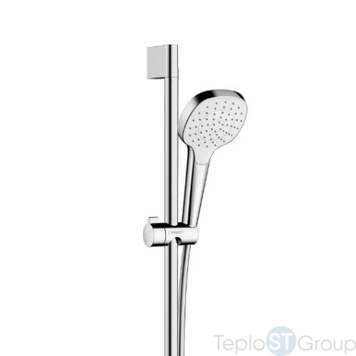 Душевой набор Hansgrohe Croma Select E 26584400, 1jet со штангой 65 см, белый/хром - купить с доставкой по России фото 2