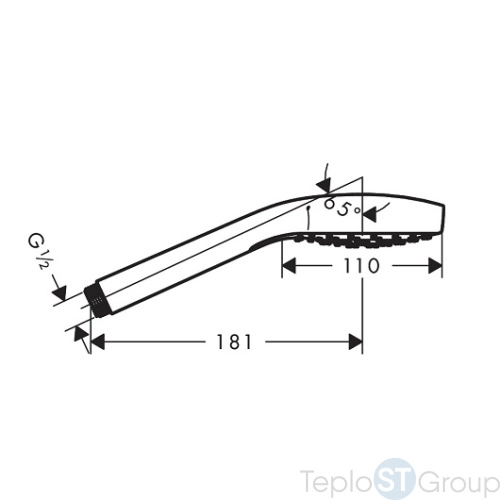 Душевая лейка Hansgrohe Croma Select 110 26804400 белый хром - купить оптом у дилера TeploSTGroup по всей России ✅ ☎ 8 (800) 600-96-13 фото 4