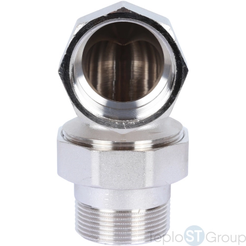 Stout Разъемное угловое соединение американка ВН, уплотнение под гайкой o-ring кольцо, никелированное 1 1/2 - купить оптом с доставкой по России фото 5