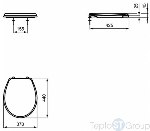 Крышка-сиденье Ideal Standard Eurovit W302601 - купить с доставкой по России фото 2