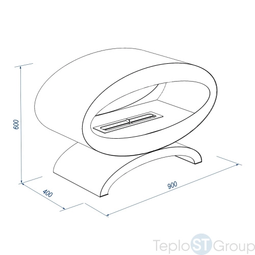 Биокамин Royal Thermo RTBFP-F900E Ellipse - купить с доставкой по России фото 3