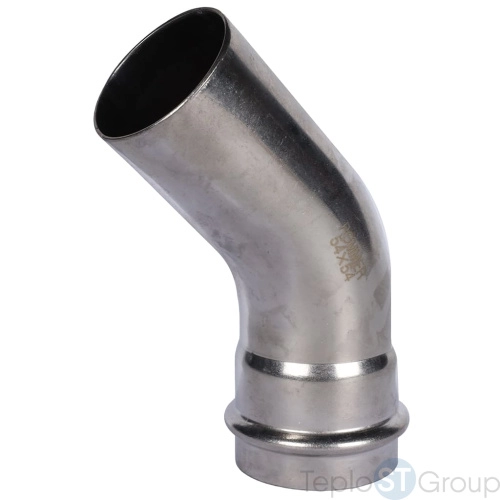 Rommer RSS-0004-000054 Rommer Угольник однораструбный 45°-НПр, 54, из нержавеющей стали прессовой - купить оптом с доставкой по России