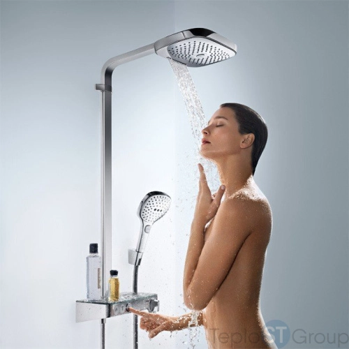 Душевая стойка Hansgrohe Raindance Select Showerpipe E300 2jet EcoSmart 9 л/мин с ShowerTablet Select 300 (хром) 27283000 - купить с доставкой по России фото 5