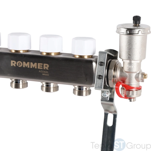 Rommer RMS-1210-000004 Rommer Коллектор из нержавеющей стали в сборе с расходомерами 4 вых. - купить с доставкой по России фото 8