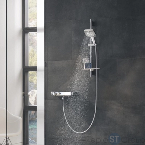 Душевой гарнитур GROHE Rainshower SmartActive 130 Cube 26583000 хром - купить с доставкой по России фото 4