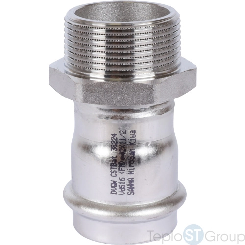 Sanha 9243G пресс-фит. нерж.сталь, ниппель перех.ВПр-НР, 42x11/2 - купить оптом с доставкой по России фото 2
