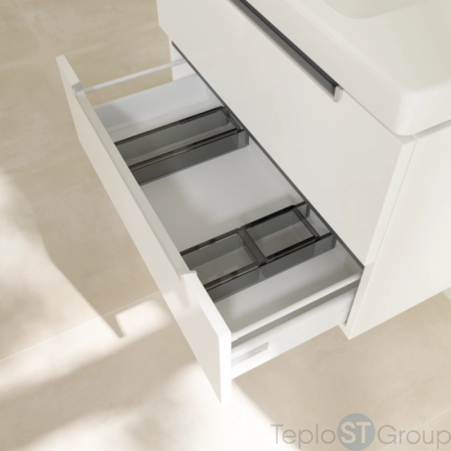 Тумба под раковину Villeroy & Boch Subway 2.0 787 x 520 x 449 mm A69600DH 2 выдвижных ящика, Glossy White - купить с доставкой по России фото 6