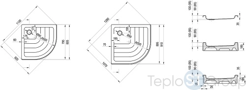 Душевой поддон Ravak Ronda 80x80 A204001120 - купить с доставкой по России фото 4