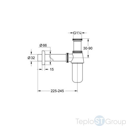 Сифон для раковины Grohe 28920000 - купить оптом у дилера TeploSTGroup по всей России ✅ ☎ 8 (800) 600-96-13 фото 2