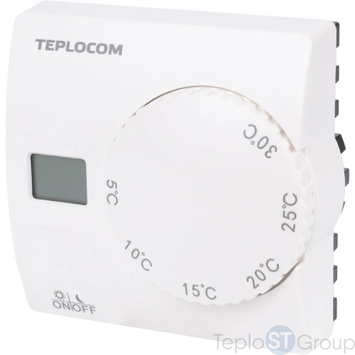 Teplocom Термостат комнатный Teplocom TS-2AA/8A, проводной, реле 250В, 8А - купить оптом у дилера TeploSTGroup по всей России ✅ ☎ 8 (800) 600-96-13 фото 2