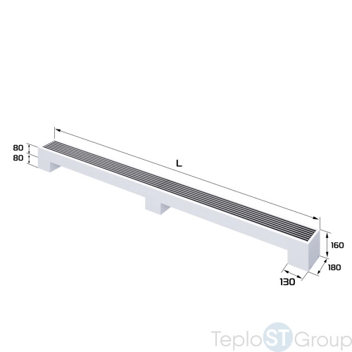 Конвектор напольный Royal Thermo STEP-80/180/2700-1-N-WT-LG-NA - купить с доставкой по России фото 2