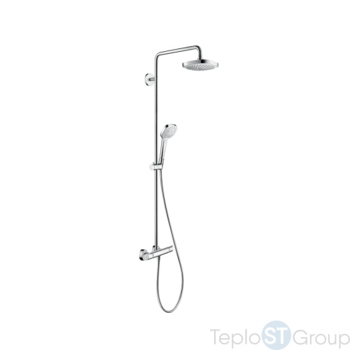 Душевая система Hansgrohe Croma Select E 180 2jet Showerpipe 27256400 белый/хром - купить с доставкой по России