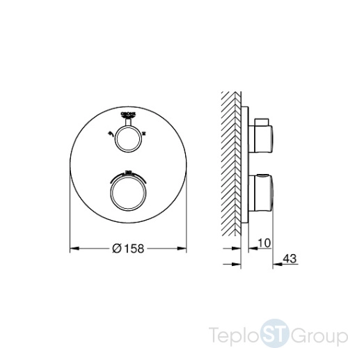 Термостат для ванны с душем Grohe Grohtherm 24076000 - купить оптом у дилера TeploSTGroup по всей России ✅ ☎ 8 (800) 600-96-13 фото 3