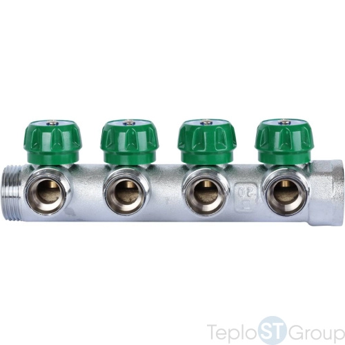 Stout SMB-6850-013404 коллектор регулирующий 1 , 4 отвода 3/4 ЕК - купить оптом у дилера TeploSTGroup по всей России ✅ ☎ 8 (800) 600-96-13 фото 2