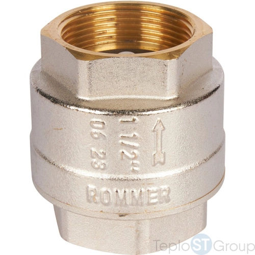 Rommer RVC-0002-000040 Rommer 11/2 Клапан обратный пружинный муфтовый с пластиковым седлом - купить с доставкой по России фото 2