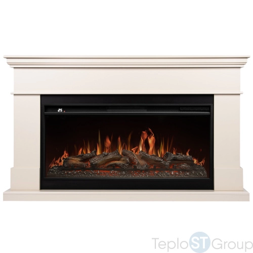 Каминокомплект: Очаг Royal Thermo Aurora RTFP/P-AR40LS, портал California 42/40/36, молочный - купить оптом с доставкой по России