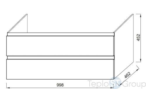 Тумба под раковину Jacob Delafon Madeleine 100 EB1318-J51, белый матовый - купить с доставкой по России фото 2