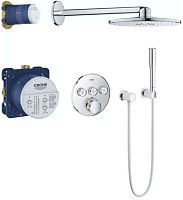 Душевой комплект с термостатом Grohe Grohtherm SmartControl 34705000 с внутренней частью - купить с доставкой по России