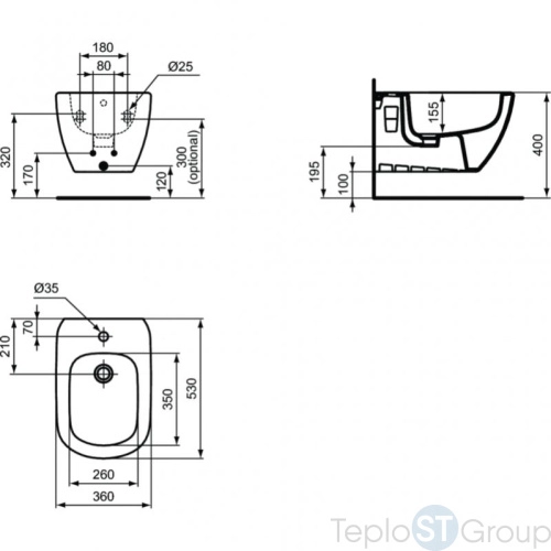 Биде с инсталляцией Ideal Standard Tesi D3868V1 - купить оптом у дилера TeploSTGroup по всей России ✅ ☎ 8 (800) 600-96-13 фото 3