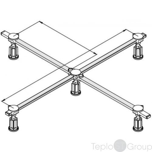 Опорная рама для поддонов Kaldewei 90х90 mod. 5200 584377000000 - купить оптом у дилера TeploSTGroup по всей России ✅ ☎ 8 (800) 600-96-13 фото 2