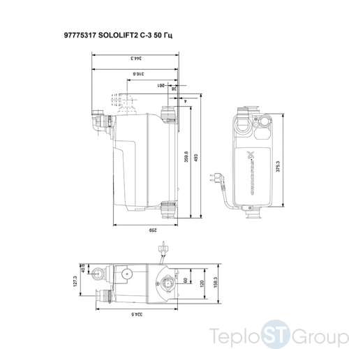 Установка канализационная GRUNDFOS SOLOLIFT 2 C-3 - купить с доставкой по России фото 3