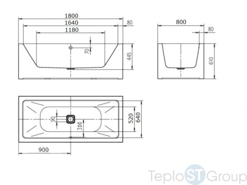 Стальная ванна Kaldewei Meisterstuck Conoduo 180x80 mod. 1733 200740803001 - купить с доставкой по России фото 2