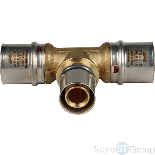 Stout Тройник переходной 26х20х26 для металлопластиковых труб прессовой - купить оптом с доставкой по России фото 6