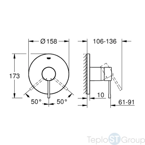 Смеситель для душа Grohe Essence 24057001 - купить оптом у дилера TeploSTGroup по всей России ✅ ☎ 8 (800) 600-96-13 фото 3