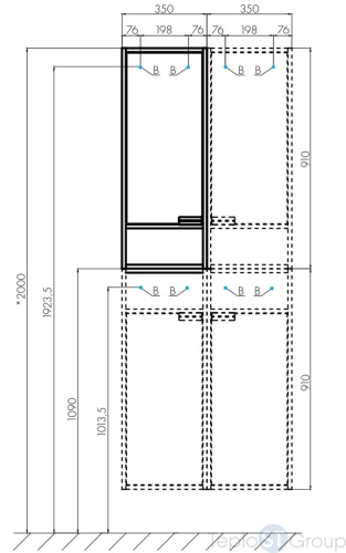 Шкаф Акватон Флай L 1A237903FAX1L дуб крафт/белый - купить с доставкой по России фото 2