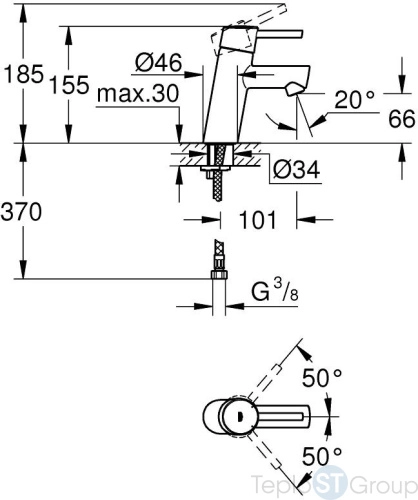 Смеситель для раковины Grohe Concetto New 3224010E - купить с доставкой по России фото 3