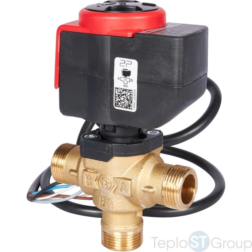 Stout SVM-0170-300020 Stout 3-Ходовой зональный клапан, сервопривод 230V, с кабелем 1м,, НР 3/4" - купить оптом с доставкой по России