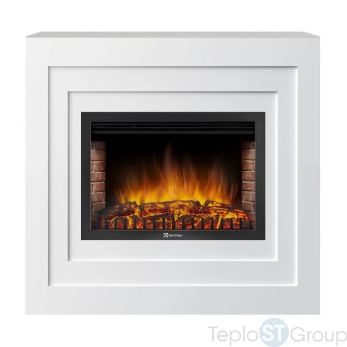 Каминокомплект:Очаг Electrolux EFP/P-2520LS с порталом Cubo 25 белый - купить оптом с доставкой по России