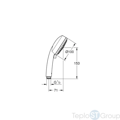 Душевая лейка Grohe Tempesta Cosmopolitan 27574002 - купить оптом у дилера TeploSTGroup по всей России ✅ ☎ 8 (800) 600-96-13 фото 2