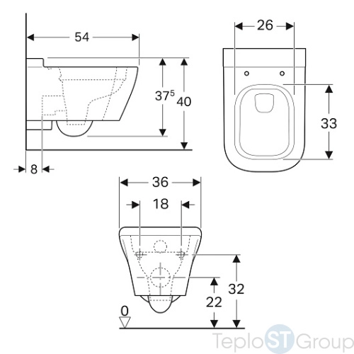 Чаша подвесного унитаза Geberit myDay Rimfree 201460600 безободковая - купить оптом у дилера TeploSTGroup по всей России ✅ ☎ 8 (800) 600-96-13 фото 3