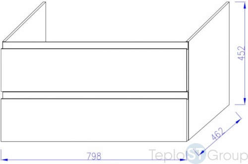 Тумба под раковину Jacob Delafon Madeleine 80x46 EB2053-J5 - купить с доставкой по России фото 4