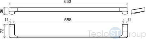 Полотенцедержатель Ravak 10° X07P325 хром - купить оптом у дилера TeploSTGroup по всей России ✅ ☎ 8 (800) 600-96-13 фото 2