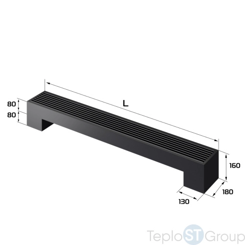 Конвектор напольный Royal Thermo STEP-80/180/1500-1-N-BL-LG-BL - купить с доставкой по России фото 2