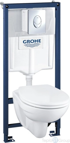 Набор Grohe Solido Lecico 4 в 1, с подвесным унитазом, микролифт, панель Skate Air 39192000 - купить с доставкой по России