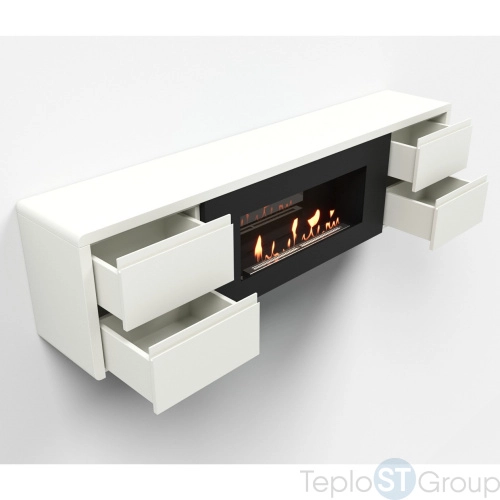 Тумба с биокамином Firelight BFP/P-1700 lux белая - купить оптом с доставкой по России фото 5