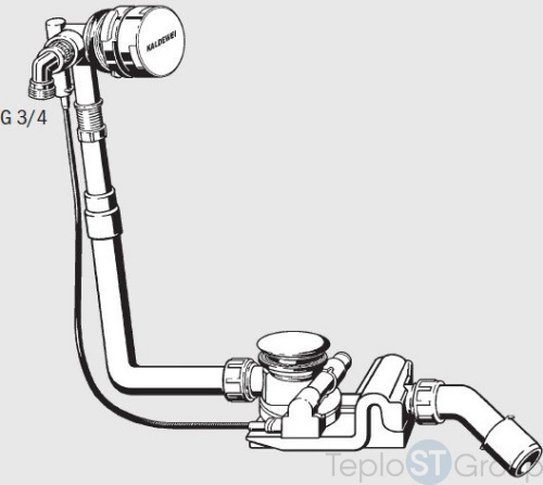 Слив-перелив для ванны Kaldewei KA 4011 687772370999 - купить с доставкой по России фото 2