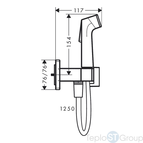 Гигиенический душ со смесителем Hansgrohe E 1jet 29233700 - купить оптом у дилера TeploSTGroup по всей России ✅ ☎ 8 (800) 600-96-13 фото 2