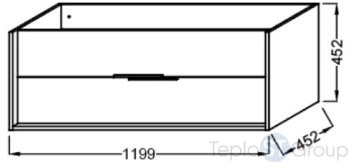 Тумба под раковину Jacob Delafon Vivienne 120 EB1669-E75-J5, дуб давос натуральный/белый глянец - купить с доставкой по России фото 2