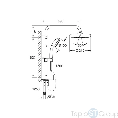 Душевая система Grohe New Tempesta System 26381001 - купить с доставкой по России фото 3